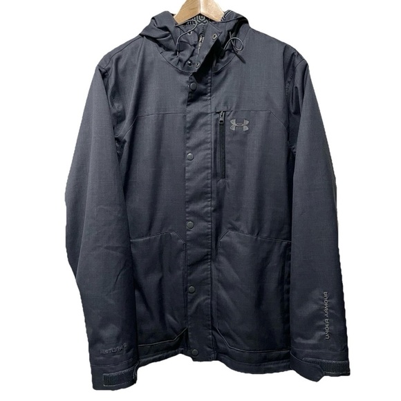 Under Armour Men’s M Gray Storm ColdGear Hoodie Jacket Athletic Warm Outdoor - Picture 1 of 6